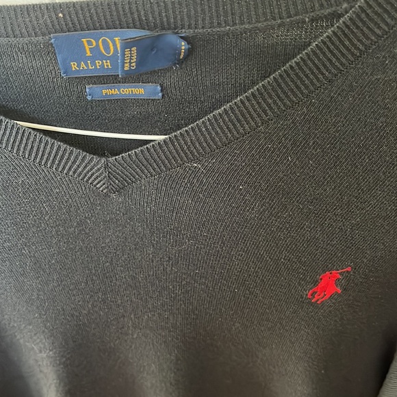 Polo Ralph Lauren black v neck sweater - Picture 3 of 3